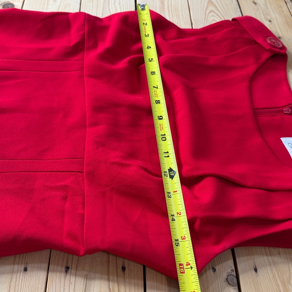 Calvin Klein red dress zipper back sleeveless size 2 - Picture 12 of 12